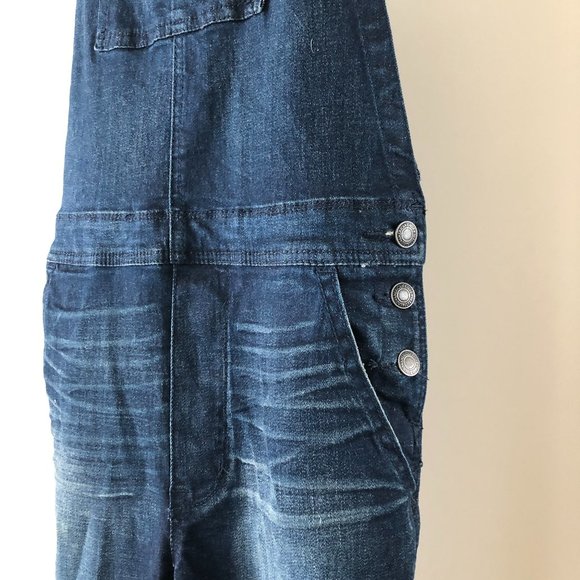 American Eagle Slim Fit Dark Denim Overalls - Picture 5 of 10